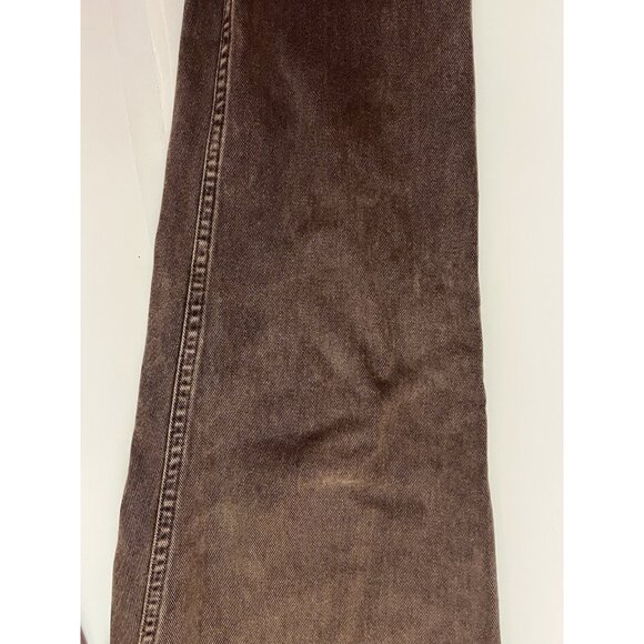 VTG 1990s Lee Jeans Mens 32x30 (31x31 Actual) Leather Patch Brown Made in Canada - Picture 2 of 16